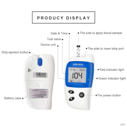 เครื่องวัดระดับน้ำตาลในเลือด SINOCARE รุ่น SAFE ACCU 2 0070062003011_4